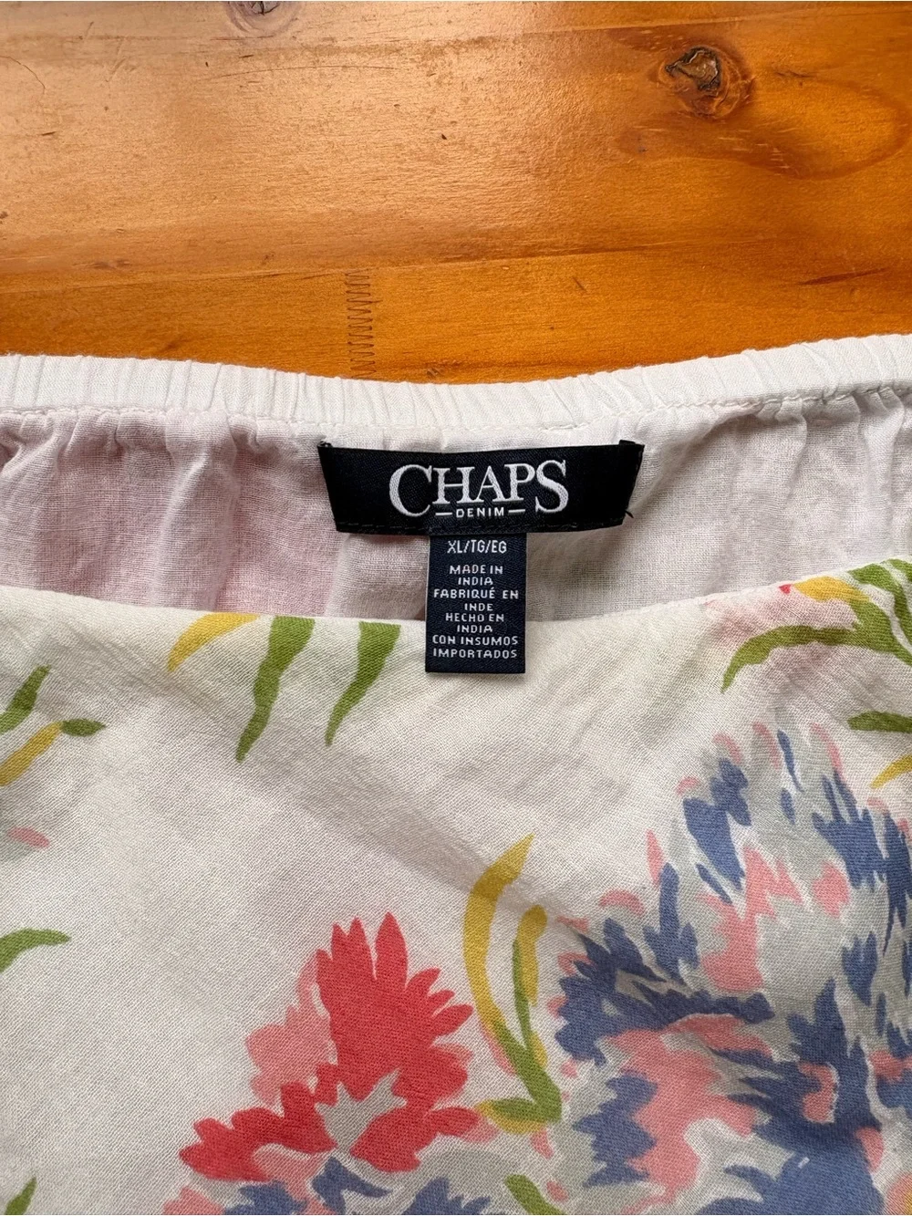 Chaps 100% Cotton Floral Tiered Maxi Skirt - Picture 5 of 7